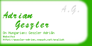 adrian geszler business card